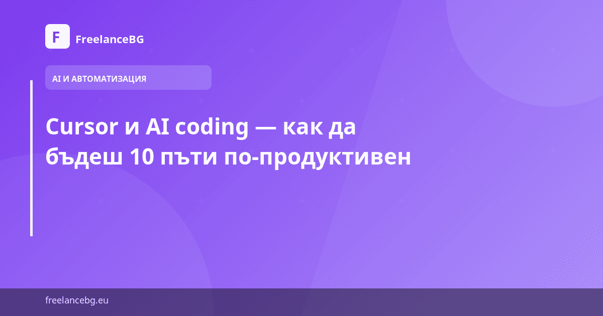 Cursor и AI coding — как да бъдеш 10 пъти по-продуктивен