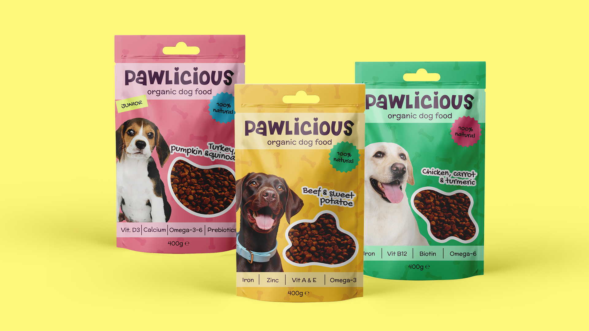 Dog Food Brand Design - Pawlicious