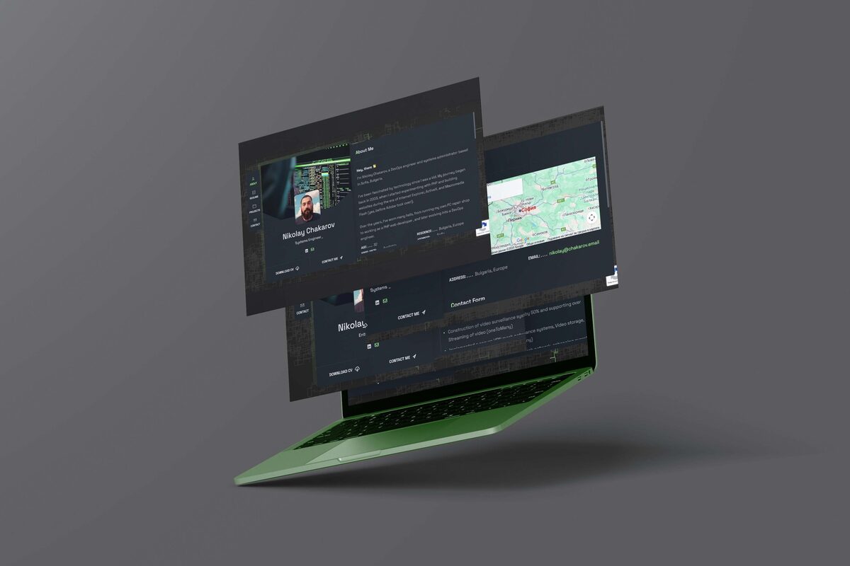 Изработка на сайт визитка за DevOps специалист